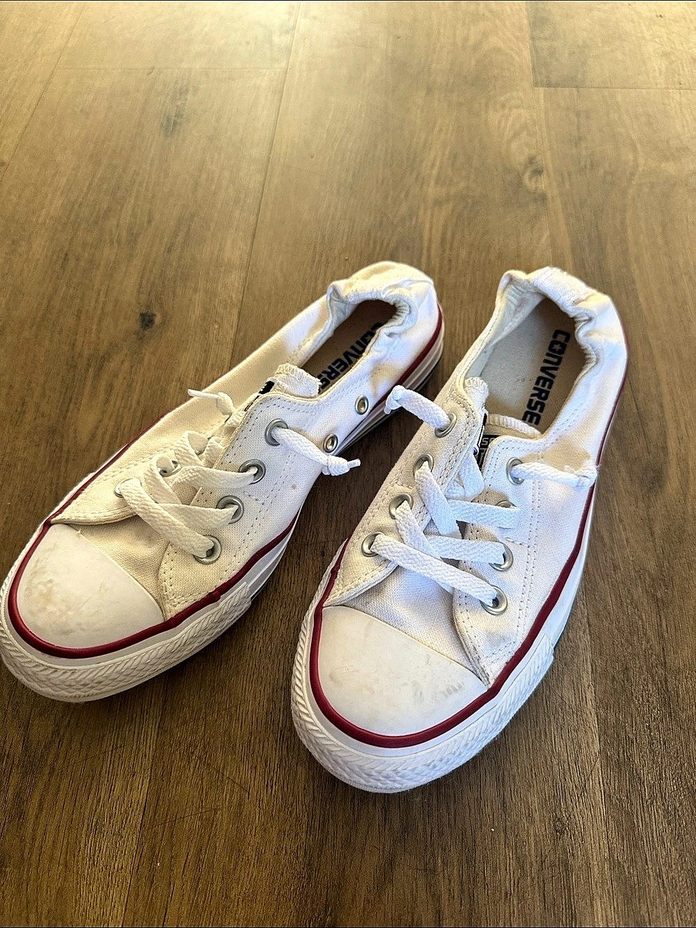 Converse Chuck Taylor All Star Shoreline Slip-On Women's White & Red US 7